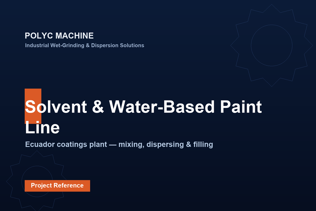 Solvent and water-based paint production line — POLYC MACHINE coatings plant project in Ecuador