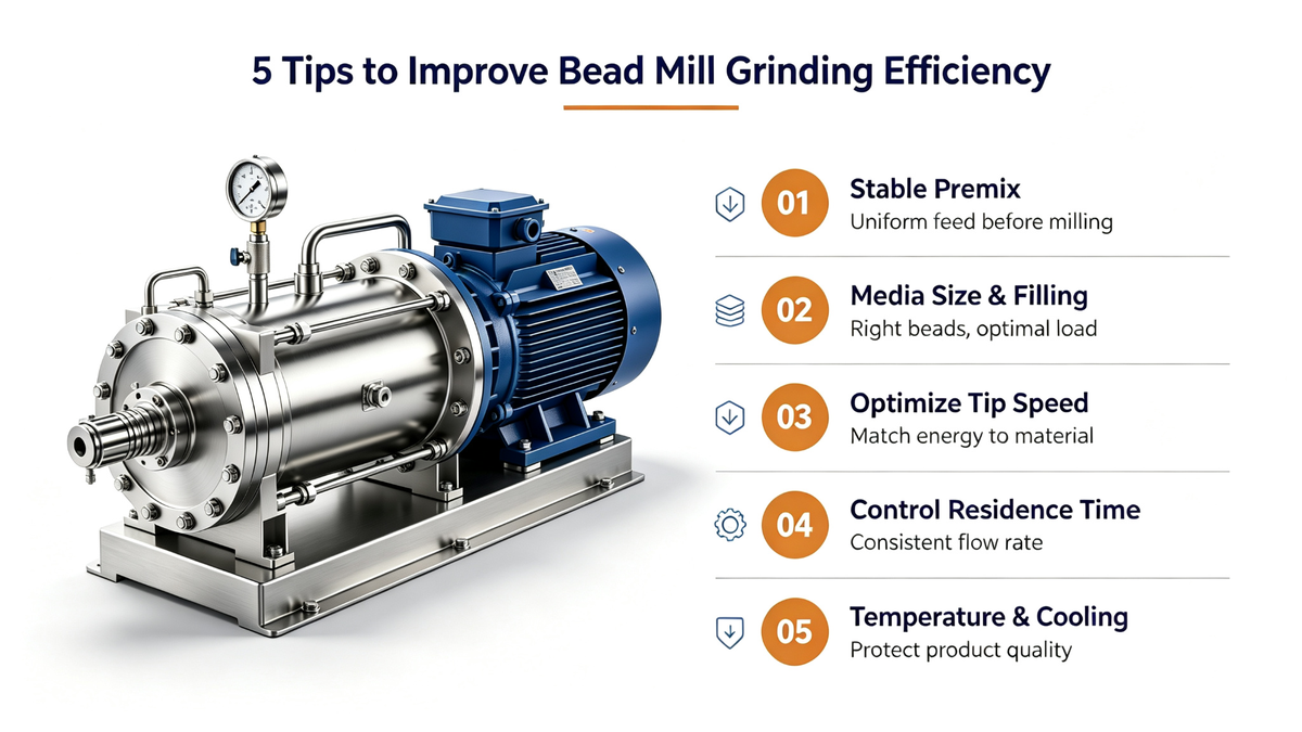Five tips to improve bead mill grinding efficiency for ink, paint and coating production