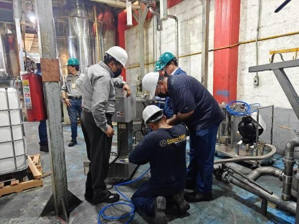 POLYC MACHINE engineers commissioning equipment on site