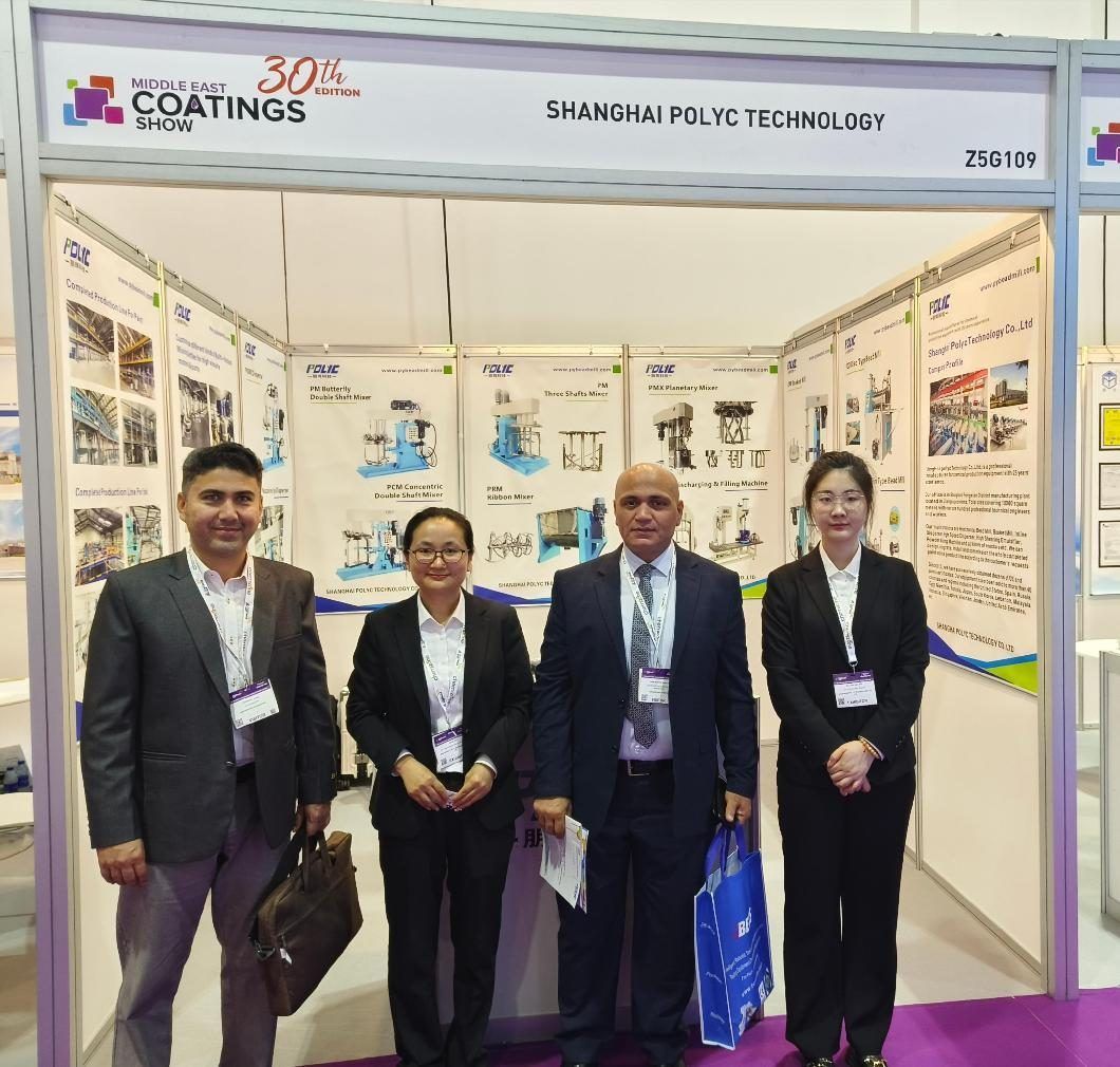 POLYC MACHINE team at an international coatings exhibition