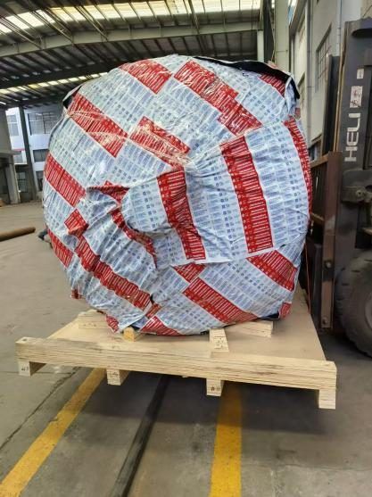 Packaged POLYC MACHINE equipment on an export pallet