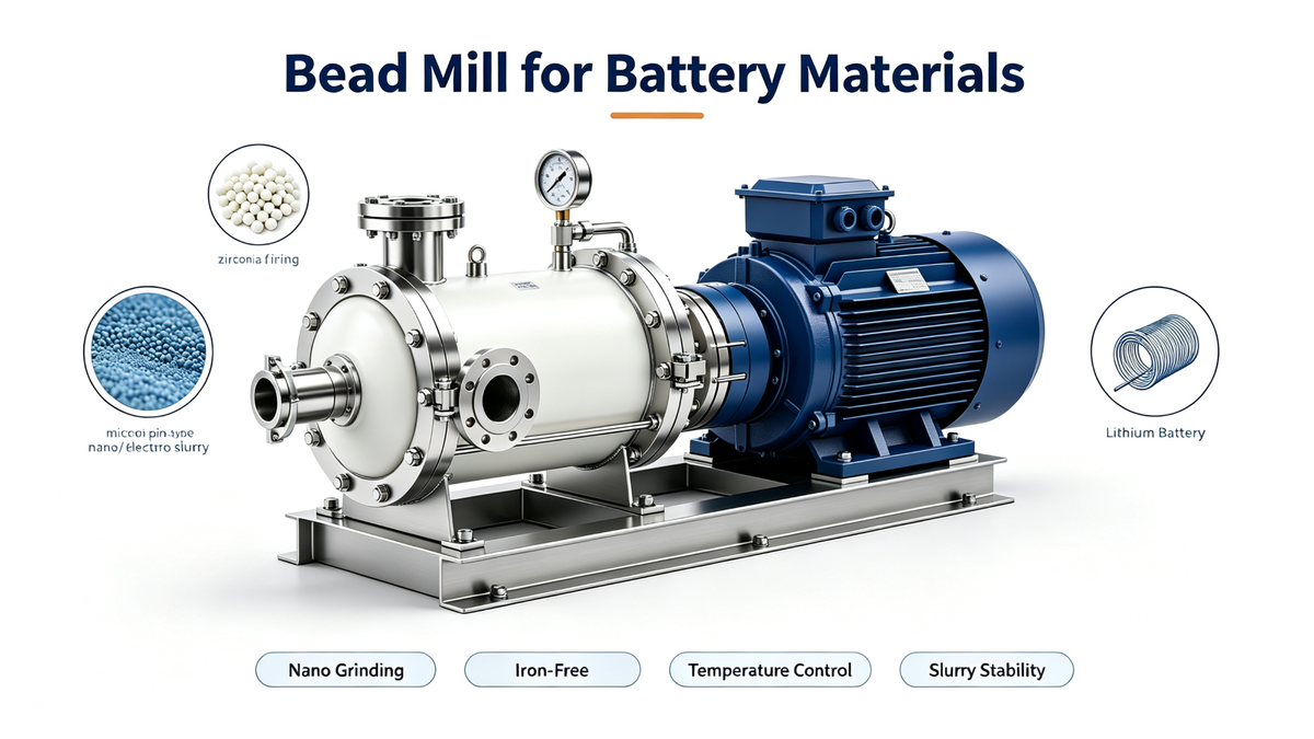 How to choose the right bead mill for lithium battery materials wet grinding and dispersion