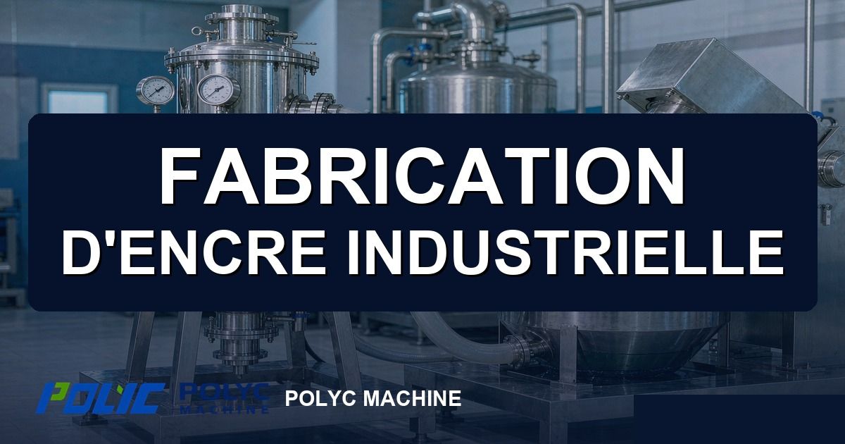 Fabrication d'encre industrielle : procédé et équipements POLYC MACHINE