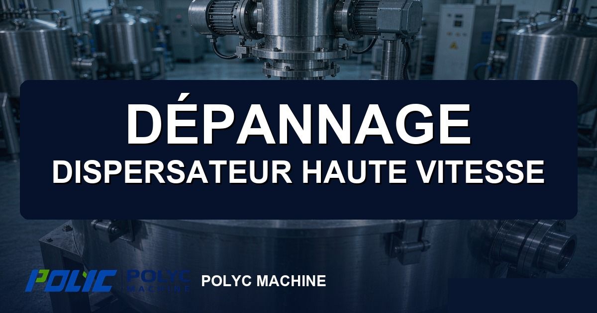 Dépannage du disperseur haute vitesse — équipements POLYC MACHINE