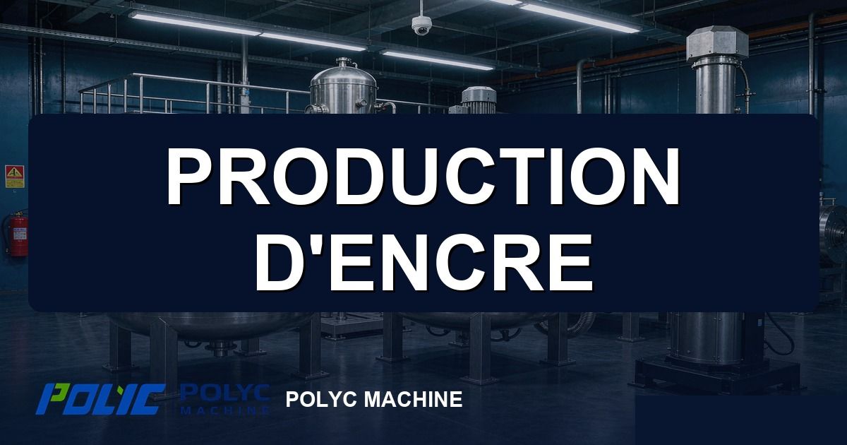 Production d'encre : paramètres et problèmes — équipements POLYC MACHINE