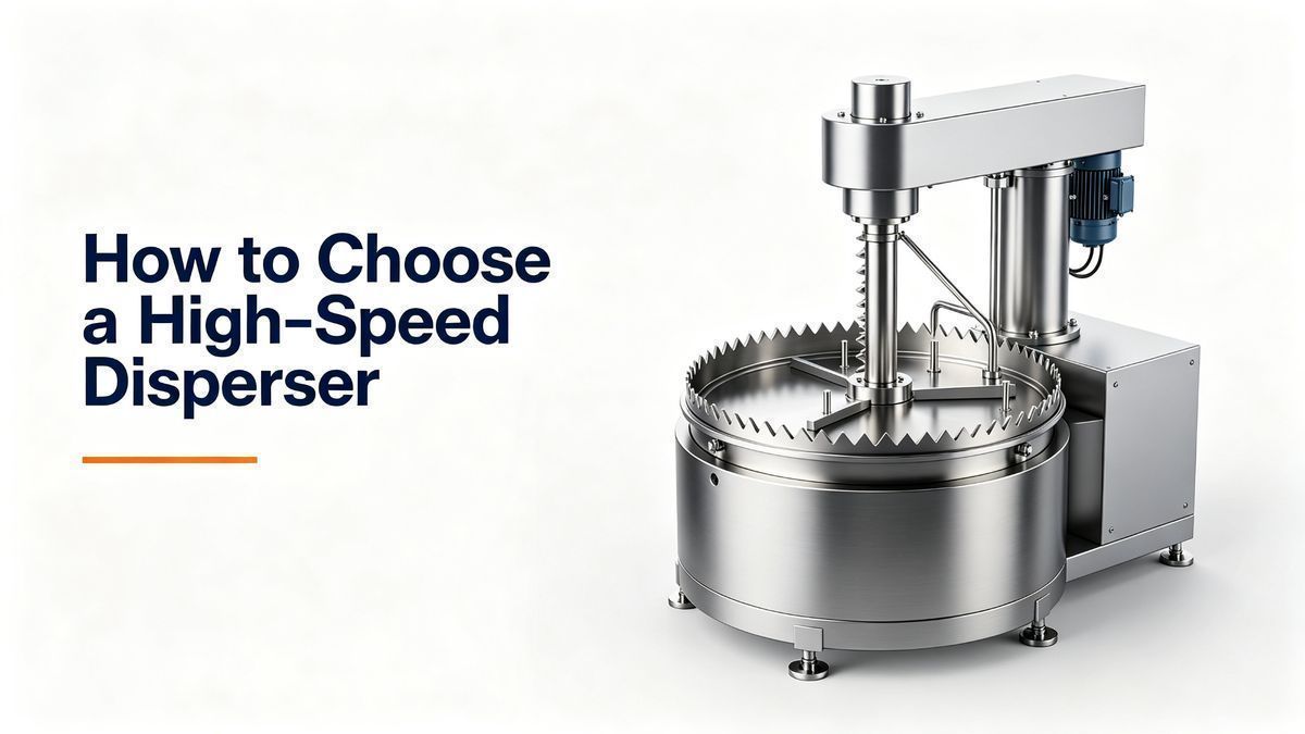 How to choose a high-speed disperser: power, disc size, vessel and explosion-proof selection guide