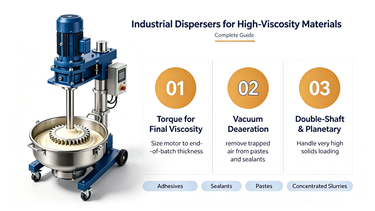 Complete guide to industrial dispersers for high viscosity materials in coatings and adhesives