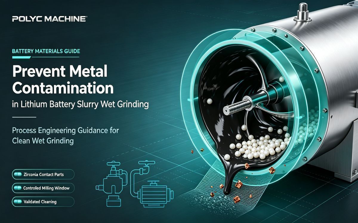 How to prevent metal contamination in lithium battery slurry wet grinding with ceramic bead mills