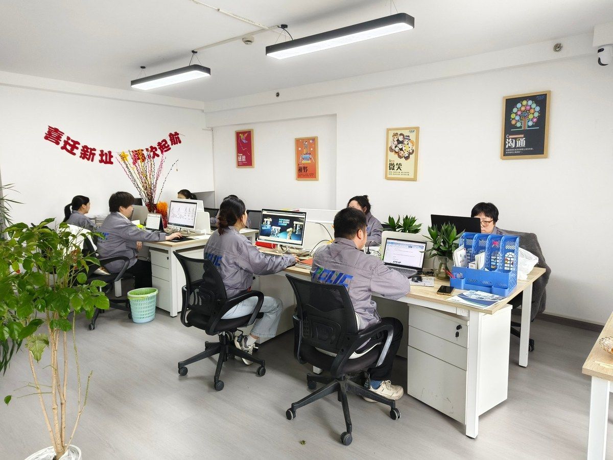POLYC MACHINE international sales team working in the Shanghai export office
