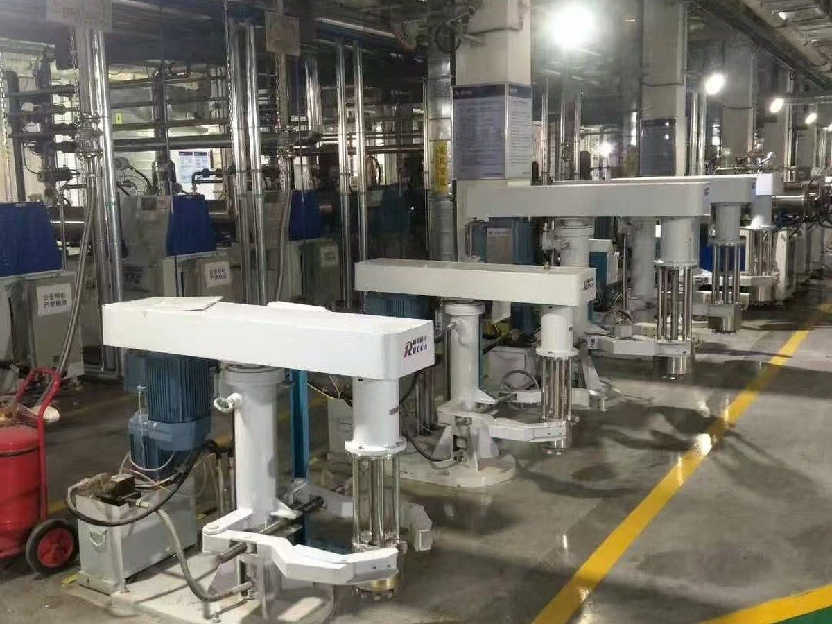 POLYC MACHINE multi-shaft mixers installed in a customer production line