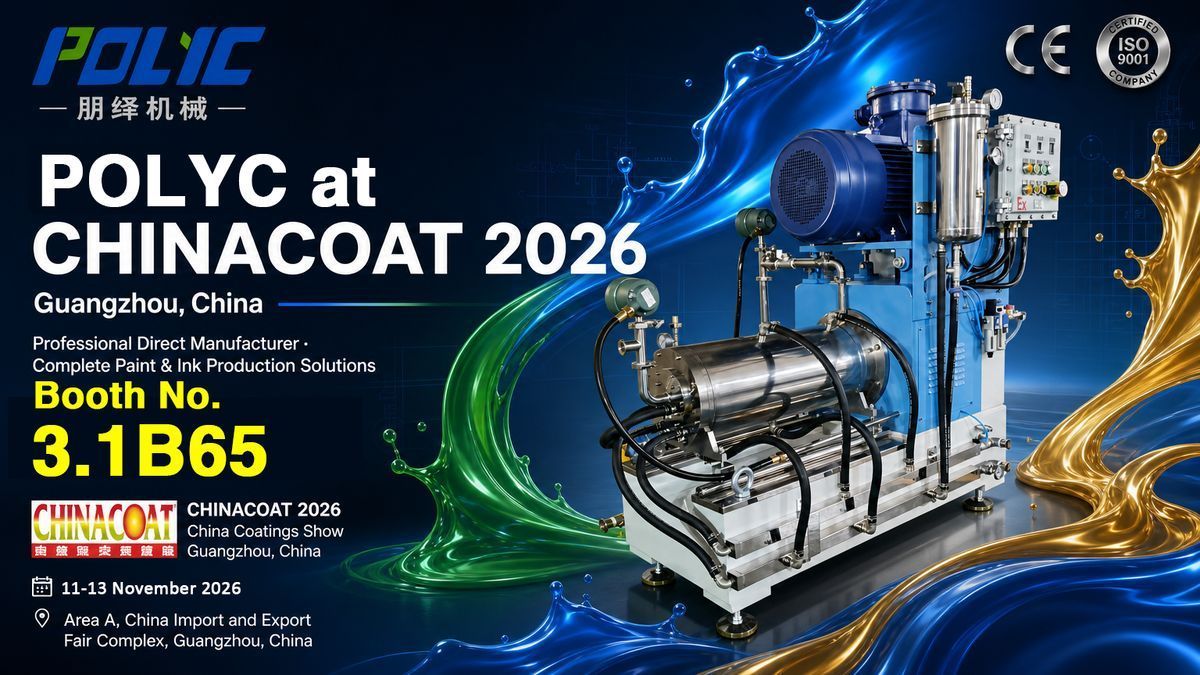 Polyc booth at the Guangzhou International Coatings Exhibition, booth 3.1 B65