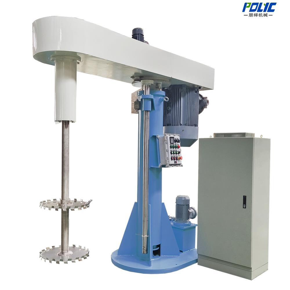 Double shaft high speed disperser for high efficiency pigment dispersion