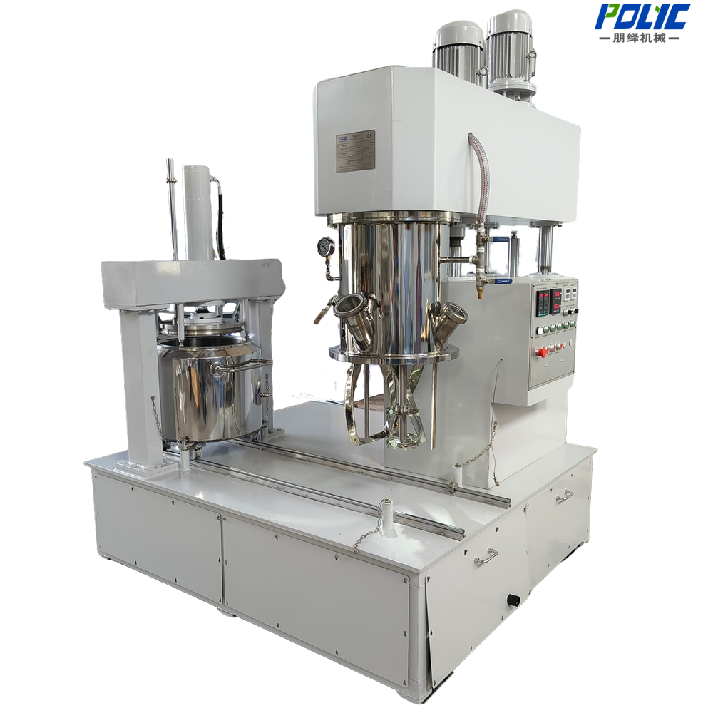 Planetary mixer for high viscosity slurry, sealants and adhesives up to 1,500,000 cP