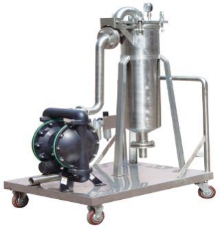 Bag filter for dust collection and air filtration in powder handling systems - detail view