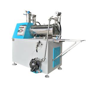 Dynamic disc type horizontal bead mill for high throughput wet grinding - side view