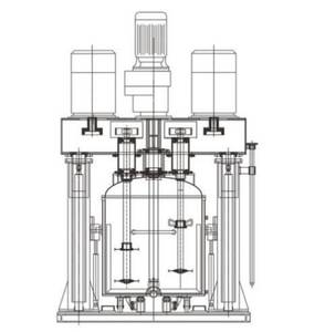 Powerful Three Shafts Agitator - industrial equipment view 7