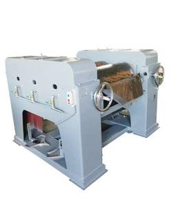 PTM triple roller mill for high viscosity paste, sealant and ink fine dispersion - working view